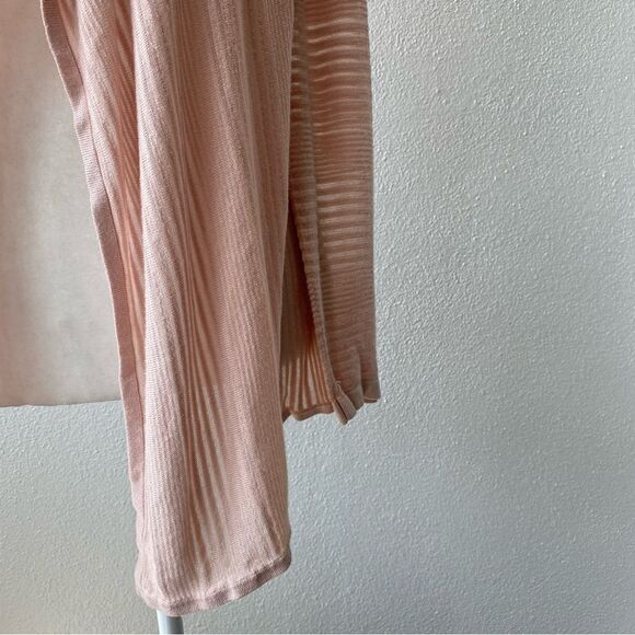 Calvin Klein Open Front Sweater Pink Blush Sheer Cardigan SZ XS - Picture 4 of 12